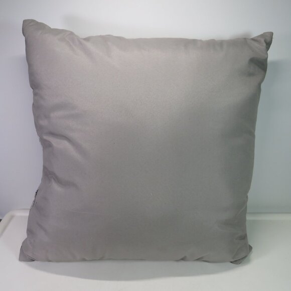 Silvery Gray Birch Trees Decorative Pillow with snowflakes (sparkly) 15" - Picture 5 of 5